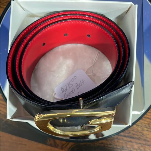 Gucci leather belt. Reversible - Picture 2 of 4
